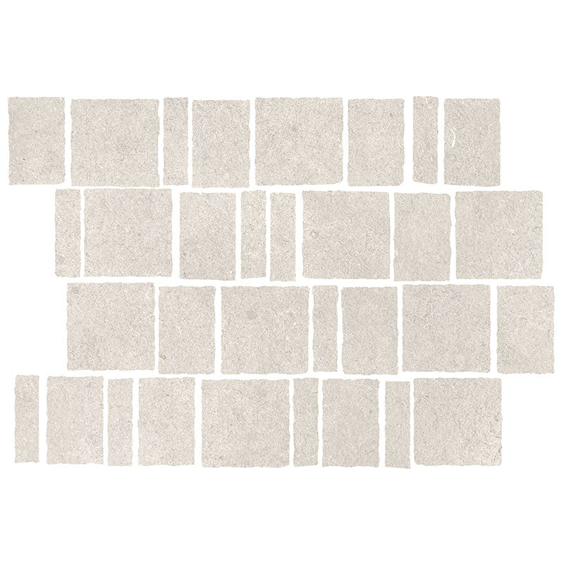 Misto Stone Beige Matt Tumbled Mosaic 296x396