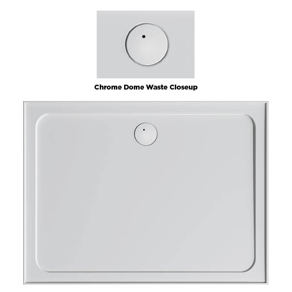 Louve Curved SMC 900x900 Rear Outlet Shower Base