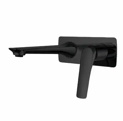 AU Series Square Bathtub/Basin Wall Mixer With Spout Black