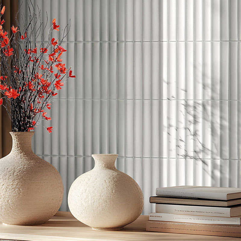 FINGER MOSAIC PLAIN WHITE CONCAVE 20X145 MATT