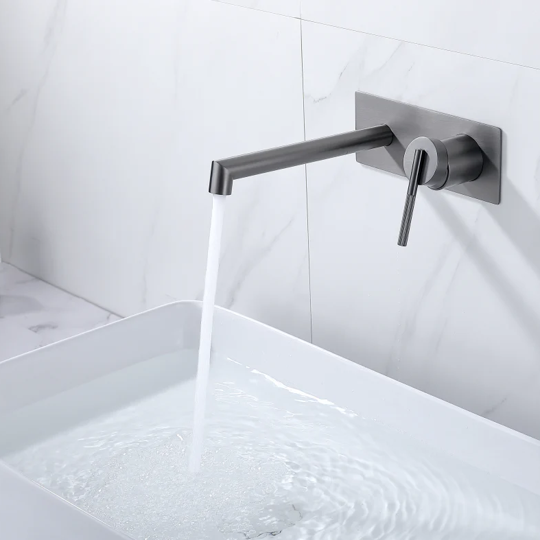 CADDENCE Series Brushed Nickel Wall Mixer with Spout