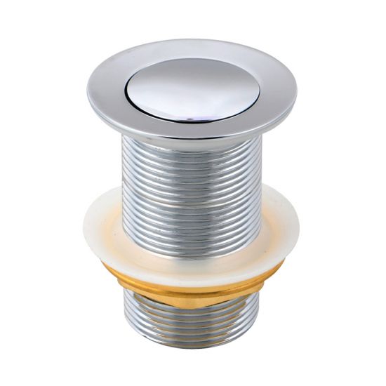 Chrome 32/40mm NORICO Solid Brass Basin Pop Up Waste with NO Overflow