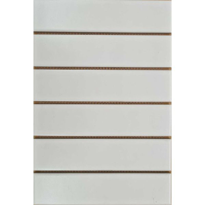 SUBWAY WHITE (SATIN) MATT STACKBOND 45X195 - 291X198MM SHEET