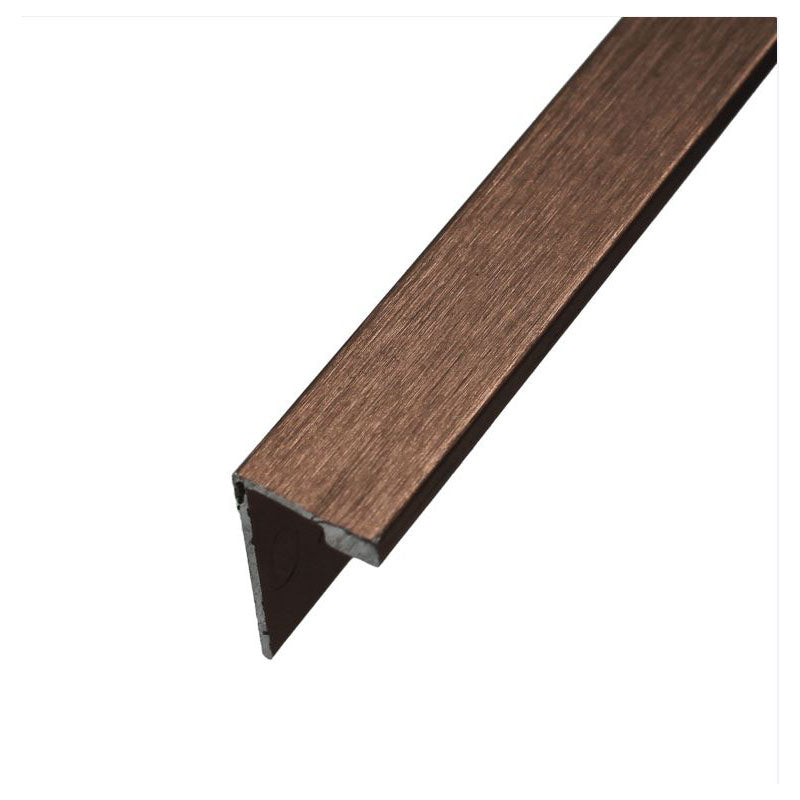 Aluminium Angle - Brushed Copper 8mm x 3m