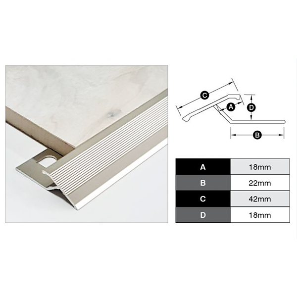 Diminishing Trim - Bright Silver 18mmx 3m