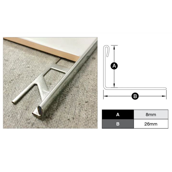 Stainless Steel Trim Angle Grade 316 18mm x 3m x 1mm