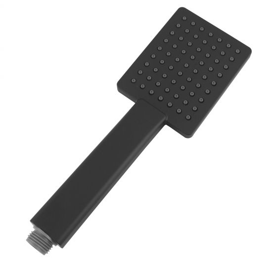 Square Single Function ABS Handheld Shower Black