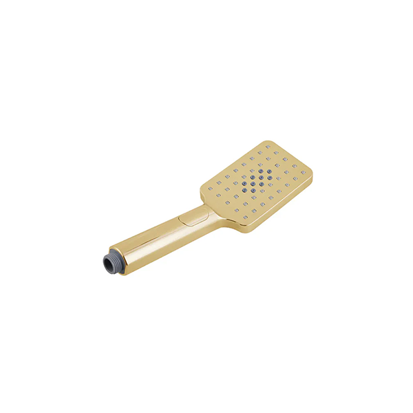Square 3 Functions ABS Rainfall Handheld Shower Head Brushed Yellow Gold