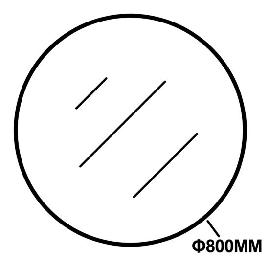 Round Framed Carysil Mirror Brushed Nickel 800mm