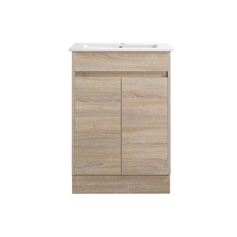 Oakdoo Series Prime Oak Overall 580x450x855mm Vanity Set With Ceramic Slimline Top (UV31)