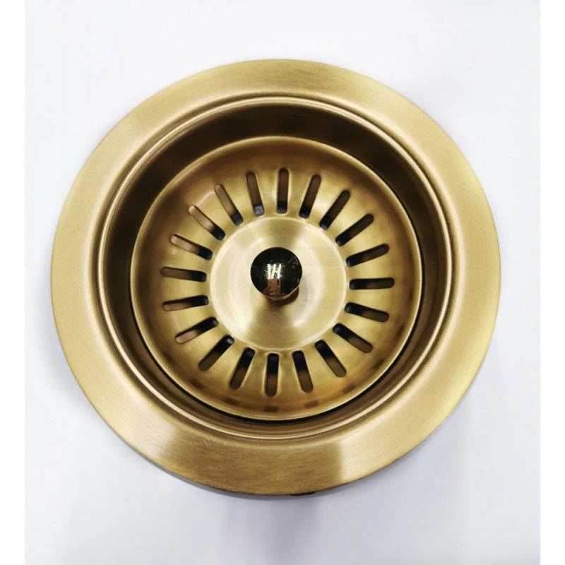 90/114mm Kitchen Sink Strainer Waste Assembly Stainless Steel 304 Gold