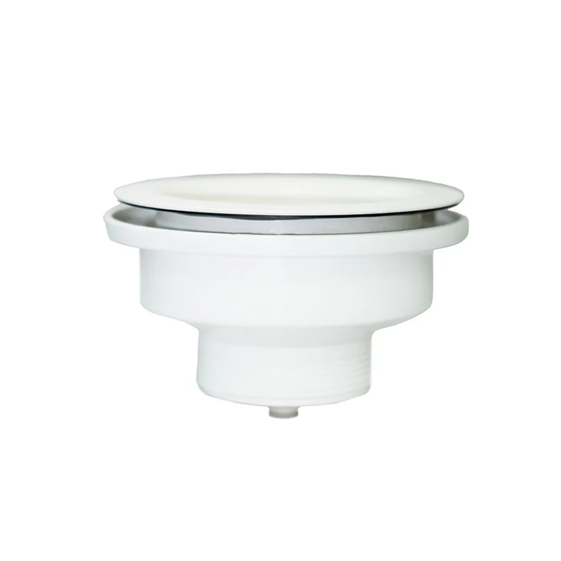 90/114mm Kitchen Sink Strainer Waste Assembly Stainless Steel 304 Matte White