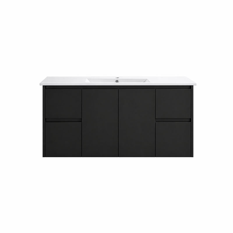 Moddoo(Hung) Series Single Bowl Matt Black Overall 1180x455x520mm CABINET ONLY
