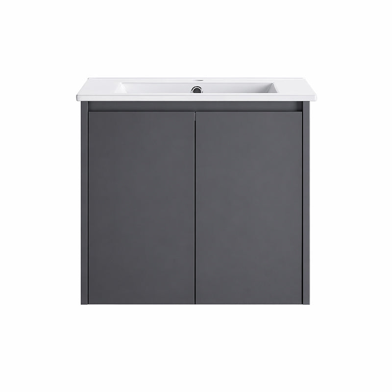 Moddoo(Hung) Series Matt Grey Overall 580x455x520mm Vanity Set With Flat Stone Bench Top