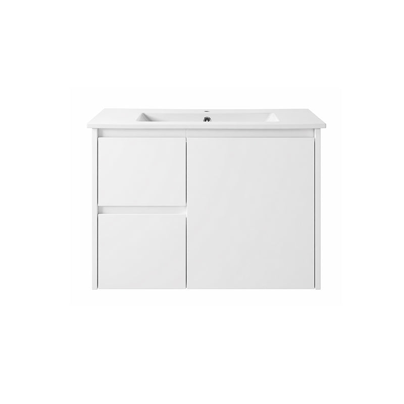 Moddoo(Hung) Series Left Hand Drawer Gloss White Overall 730x455x520mm Vanity Set With Flat Stone Bench Top
