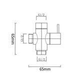 Brass Bidet Spray's Diverter Chrome