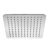 Super-slim Square Stainless Steel Rainfall Shower Head Brushed Nickel 250mm