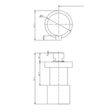 Cascade Round Shower Wall Taps Brushed Brass