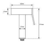 Square Brass Toilet Bidet Spray Kit with Stainless Steel Hose Black