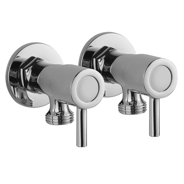 Bathroom Round 1/4 Turn Washing Machine Stop Taps (one pair) Chrome