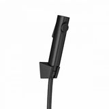 Round ABS Toilet Bidet Spray Kit with Stainless Steel Hose Black