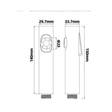 Round ABS Toilet Bidet Spray Kit with Stainless Steel Hose Chrome