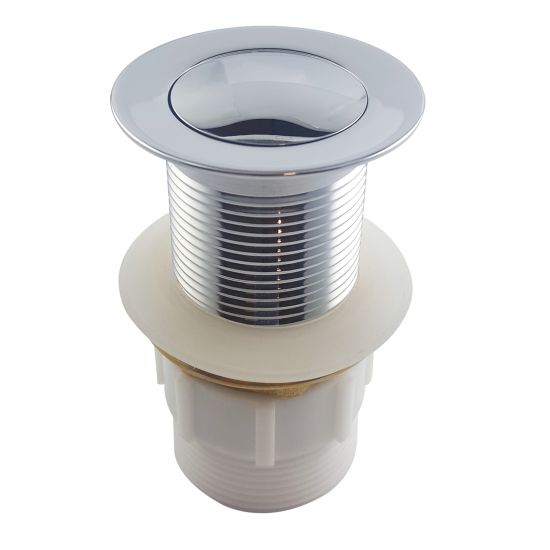32/40mm Solid Brass Basin Pop Up Waste with NO Overflow Chrome
