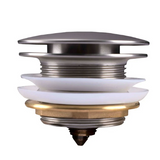 Mushroom Bathtub Pop Up Waste without Overflow (Brass) Brushed Nickel 40mm