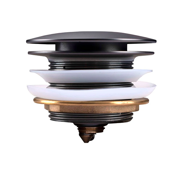 Mushroom Bathtub Pop Up Waste without Overflow (Brass) Brushed Gun Metal Grey 40mm