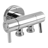 Bathroom Solid Brass Toilet Bidet Spray 1 Inlet 2 Outlet Diverter Only Chrome