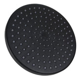 Round ABS Rainfall Shower Head Black 200mm