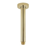 Round Ceiling Shower Arm Brushed Brass 200mm