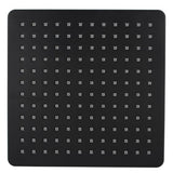 Square ABS Rainfall Shower Head Black 200mm