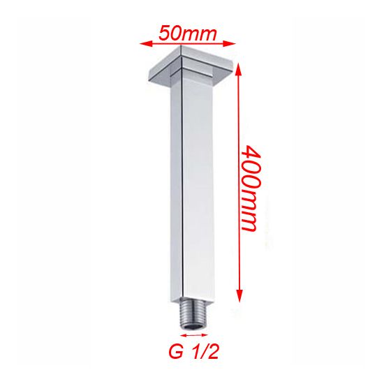 Square Ceiling Shower Arm Gun Metal Grey 400mm