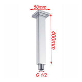 Square Ceiling Shower Arm Gun Metal Grey 400mm