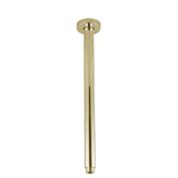 Round Ceiling Shower Arm Brushed Brass 400mm
