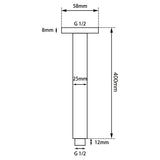 Round Ceiling Shower Arm Gun Metal 400mm