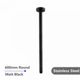 Round Ceiling Shower Arm Black 600mm