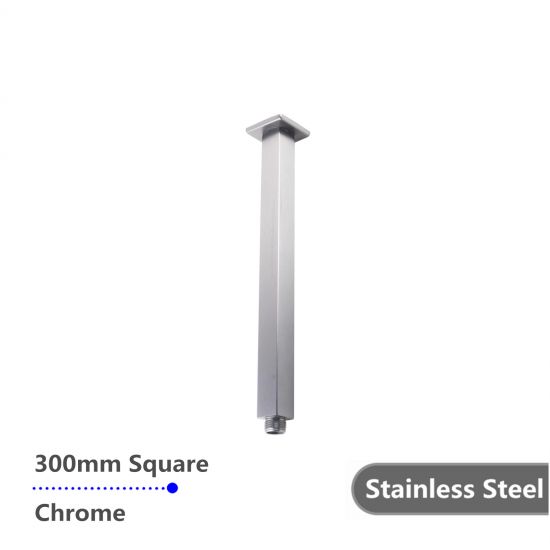 Square Ceiling Shower Arm Chrome 300mm