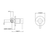 LUCID PIN Series Round Shower/Bath Wall Mixer (color up) Chrome