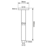 Square Ceiling Shower Arm Gun Metal Grey 300mm