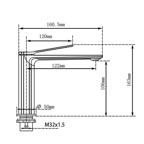 RUSHY Series Basin Mixer Black