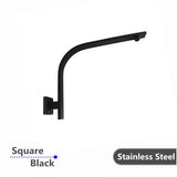 Square Gooseneck Wall Mounted Shower Arm Black