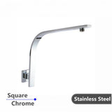 Square Gooseneck Wall Mounted Shower Arm Chrome