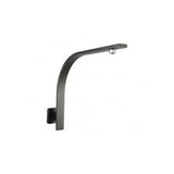Square Gooseneck Wall Mounted Shower Arm Gun Metal Grey