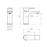 VOG Series Basin Mixer Brushed Brass