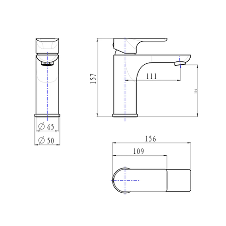 VOG Series Basin Mixer Brushed Brass