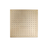 Square Brass Shower Head Brushed Yellow Gold 250mm