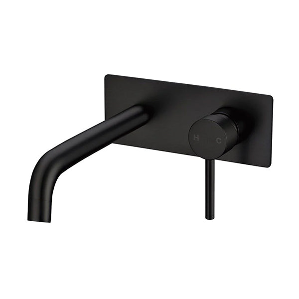 LUCID PIN Series Wall Mixer With Spout (color up) Black