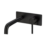 LUCID PIN Series Wall Mixer With Spout (color up) Black